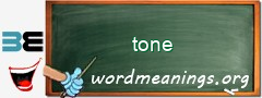 WordMeaning blackboard for tone